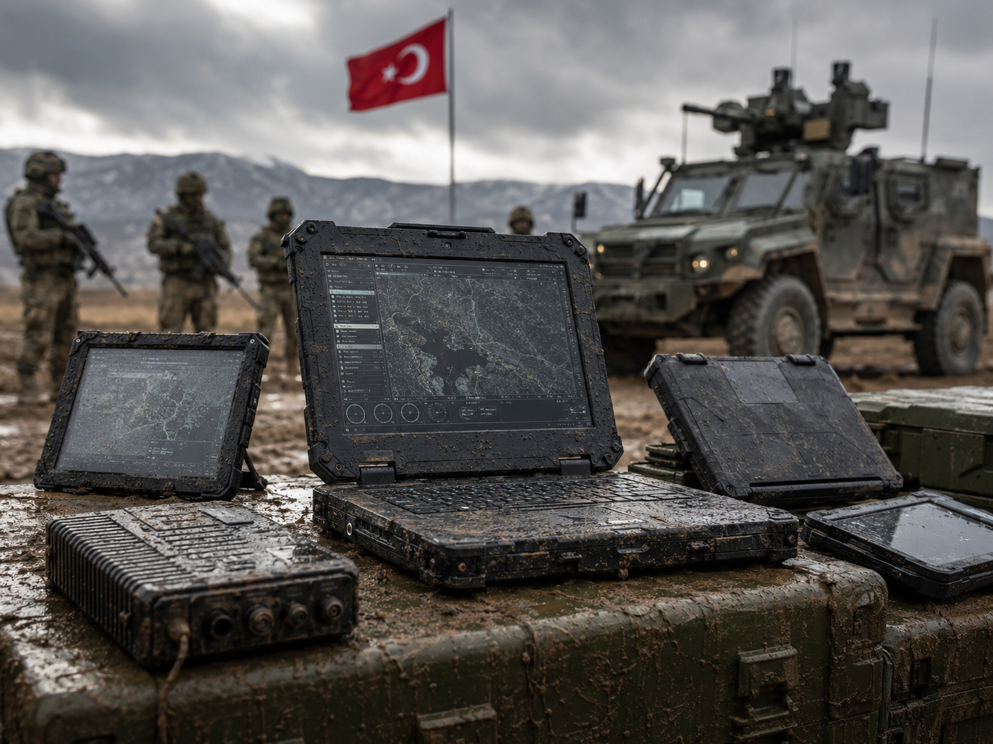 Türkiye’de mayın ve çamura dayanıklı askeri bilgisayarlar tanıtıldı