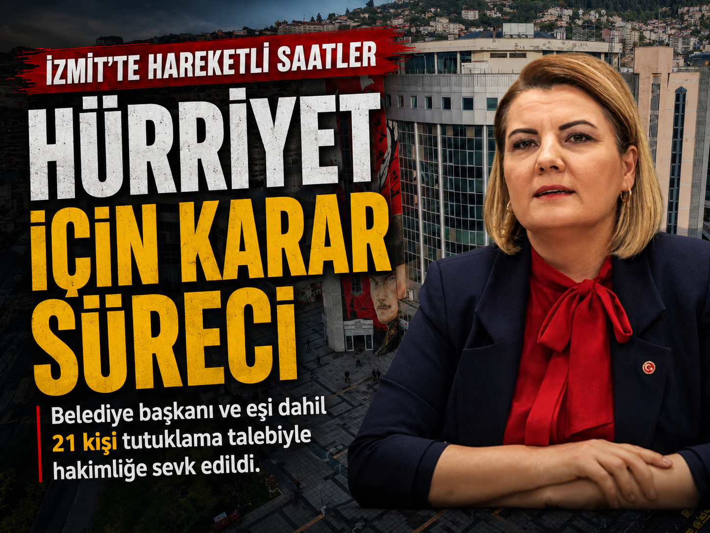 İzmit Belediyesi dosyasında 21 kişiye tutuklama talebi