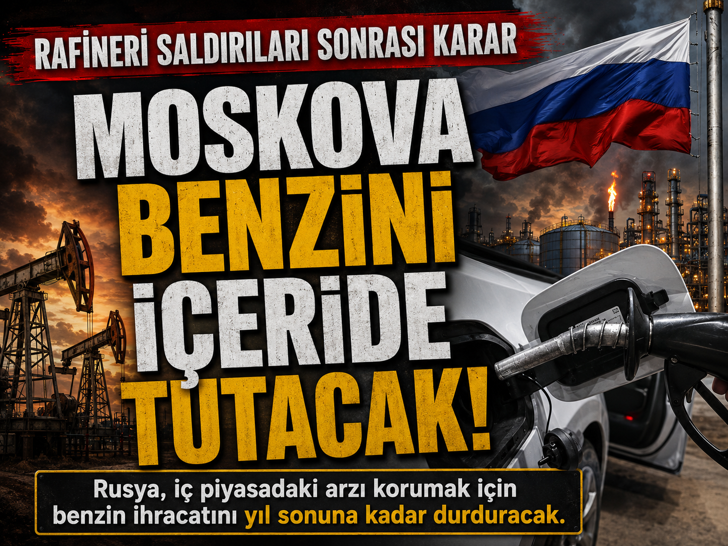 Rusya’da benzin ihracatı yıl sonuna kadar duracak