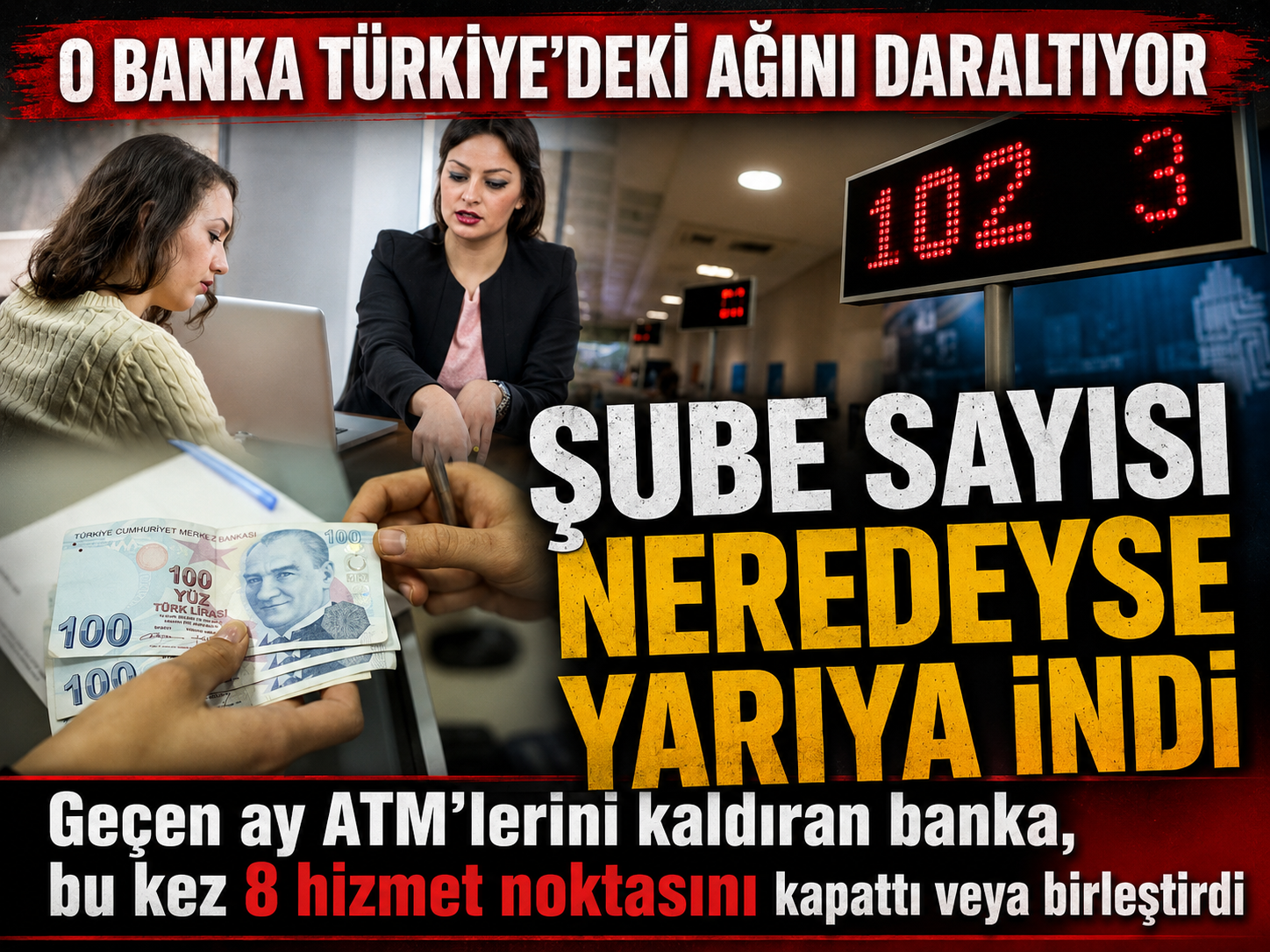 ATM’leri kaldıran o banka şimdi de şubeleri kapatıyor!
