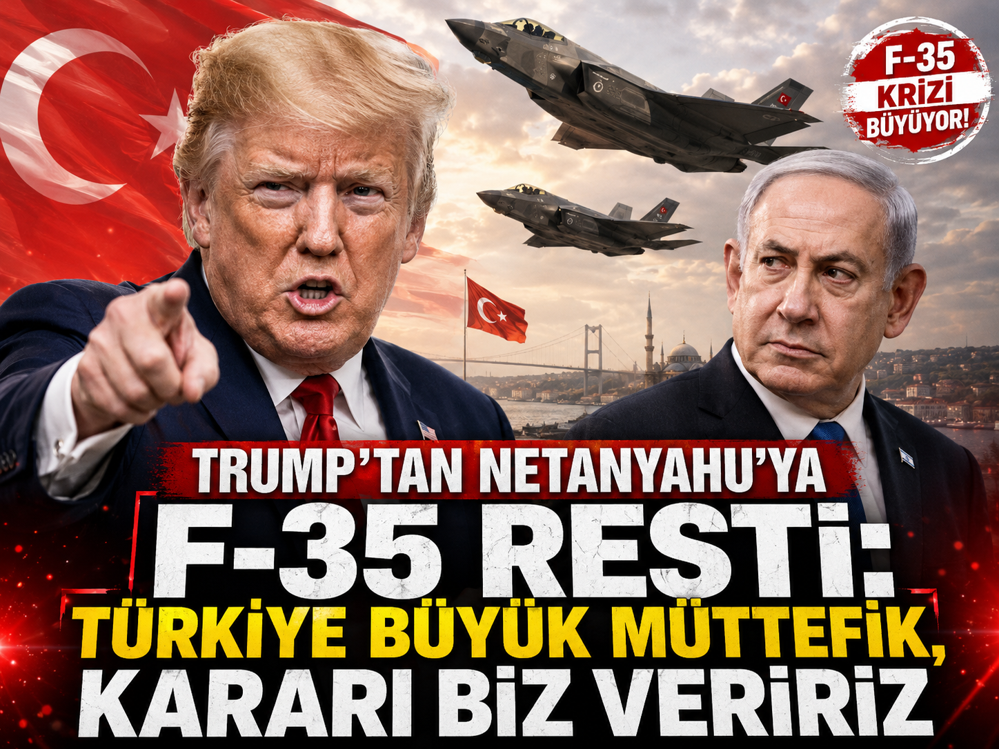 Trump’tan Netanyahu’ya F-35 resti: Türkiye büyük müttefik, kararı biz veririz