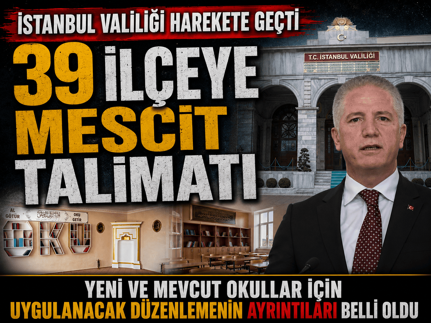 Vali Davut Gül’den 39 ilçeye mescit talimatı