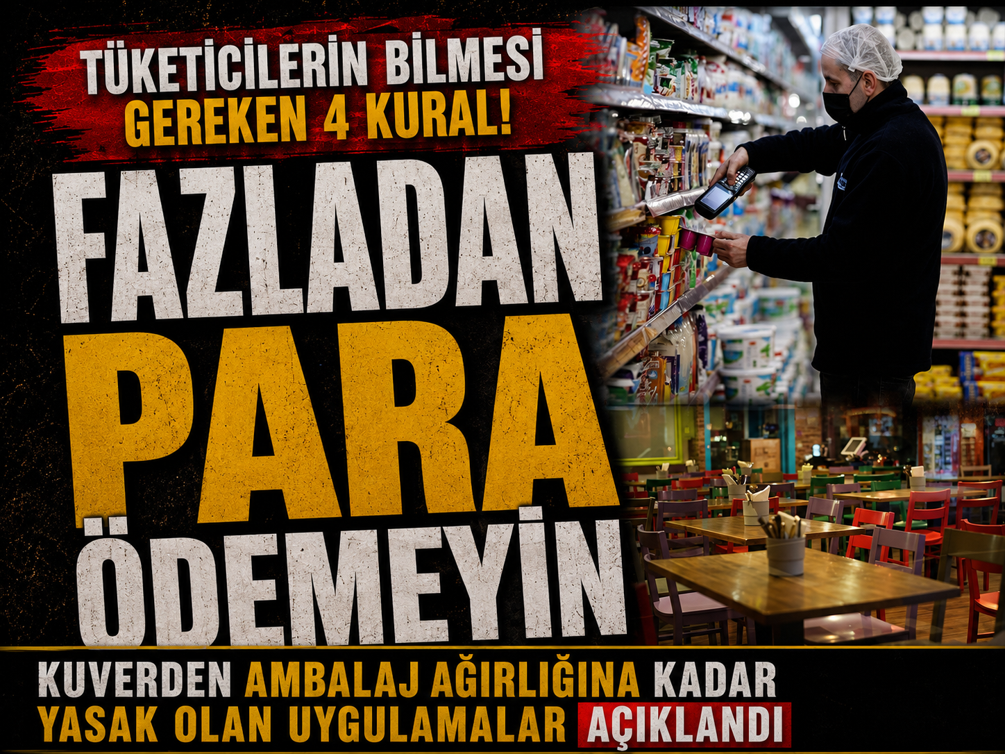 Restoran ve marketlerde bu ücretleri ödemeyin!