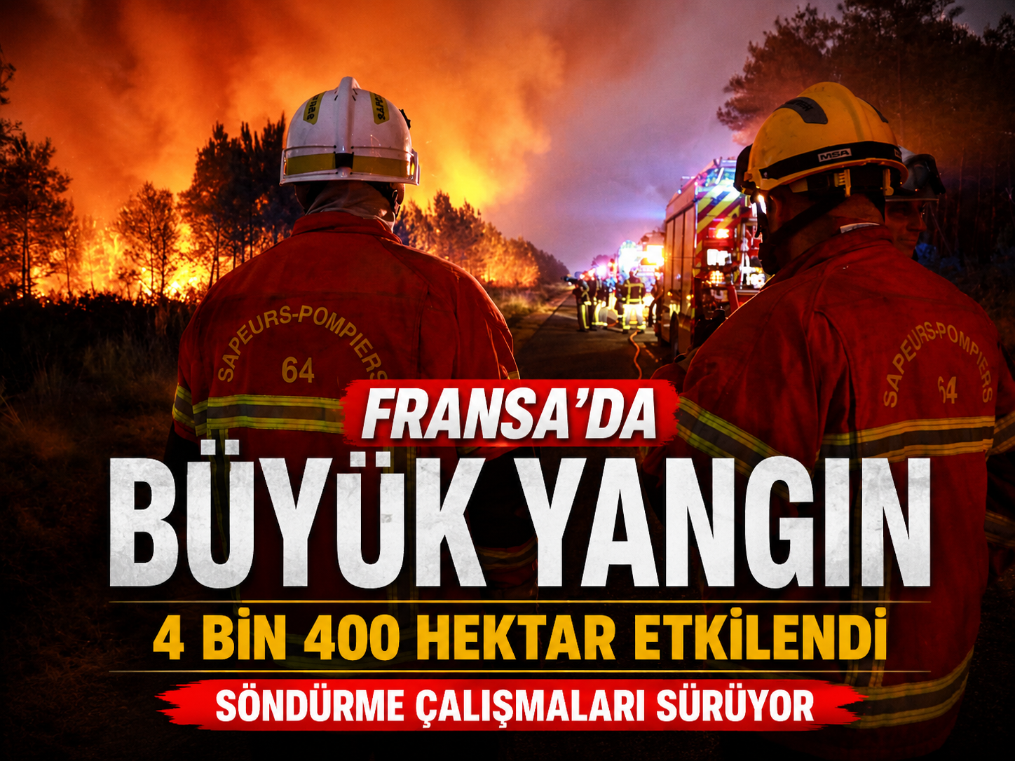 Fransa’da büyük yangın: 4 bin 400 hektar etkilendi, söndürme çalışmaları sürüyor