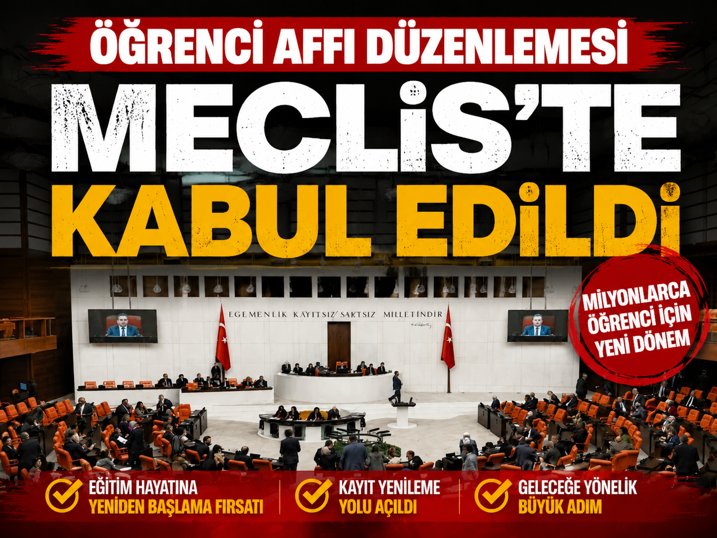 Öğrenci affı düzenlemesi Meclis’te kabul edildi