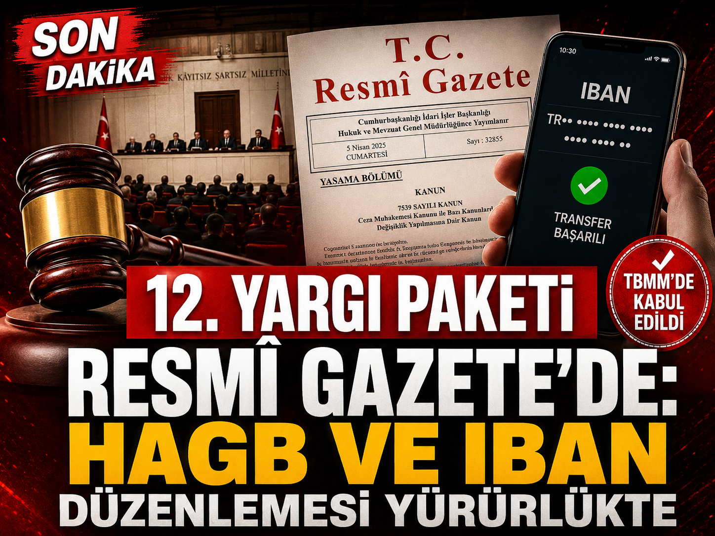 12. Yargı Paketi Resmî Gazete’de: HAGB ve IBAN düzenlemesi yürürlükte