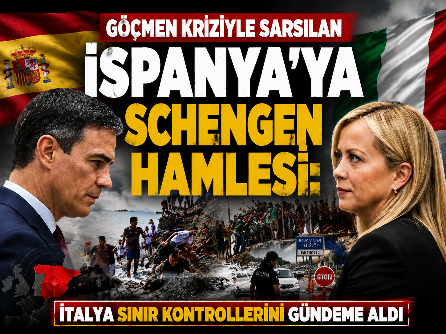 Göçmen kriziyle sarsılan İspanya'ya Schengen hamlesi: İtalya sınır kontrollerini gündeme aldı
