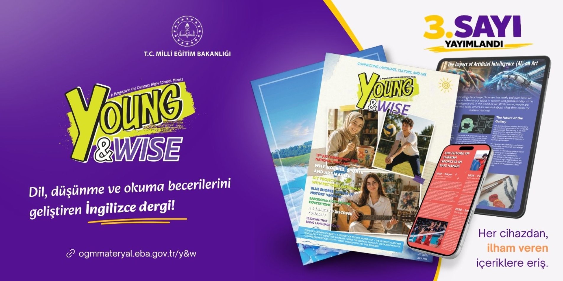 MEB'den liselilere İngilizce dergisi: Young and Wise'ın 3. sayısı yayında