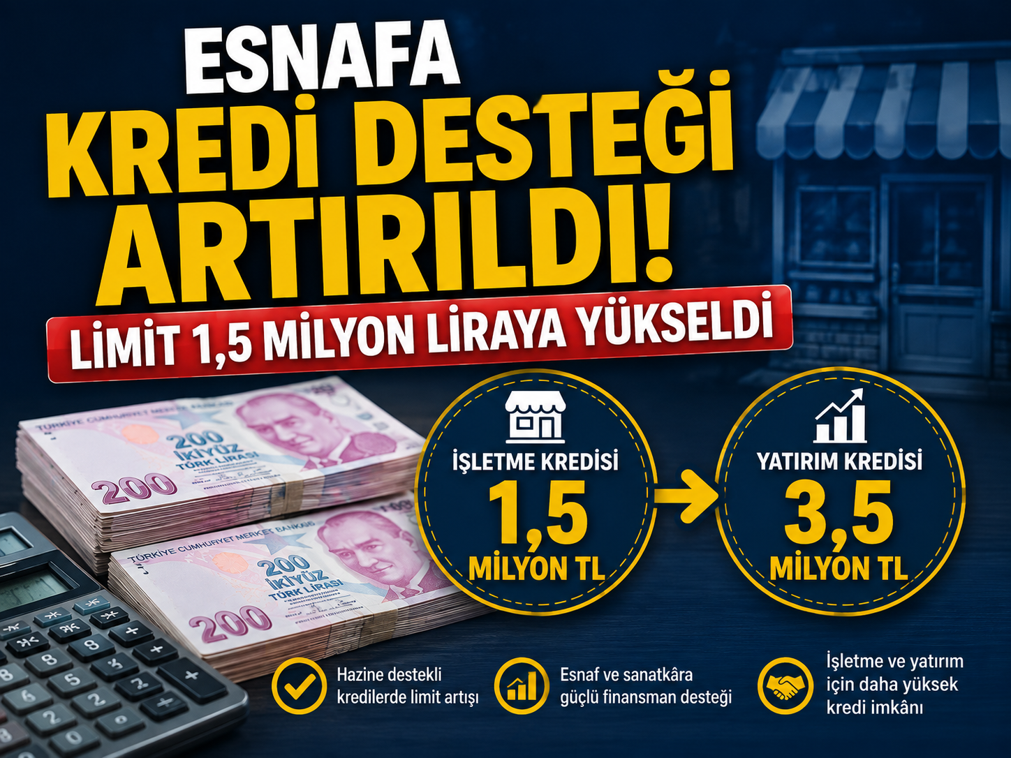 Hazine destekli esnaf kredilerinde limit arttı! İşte yeni tutar