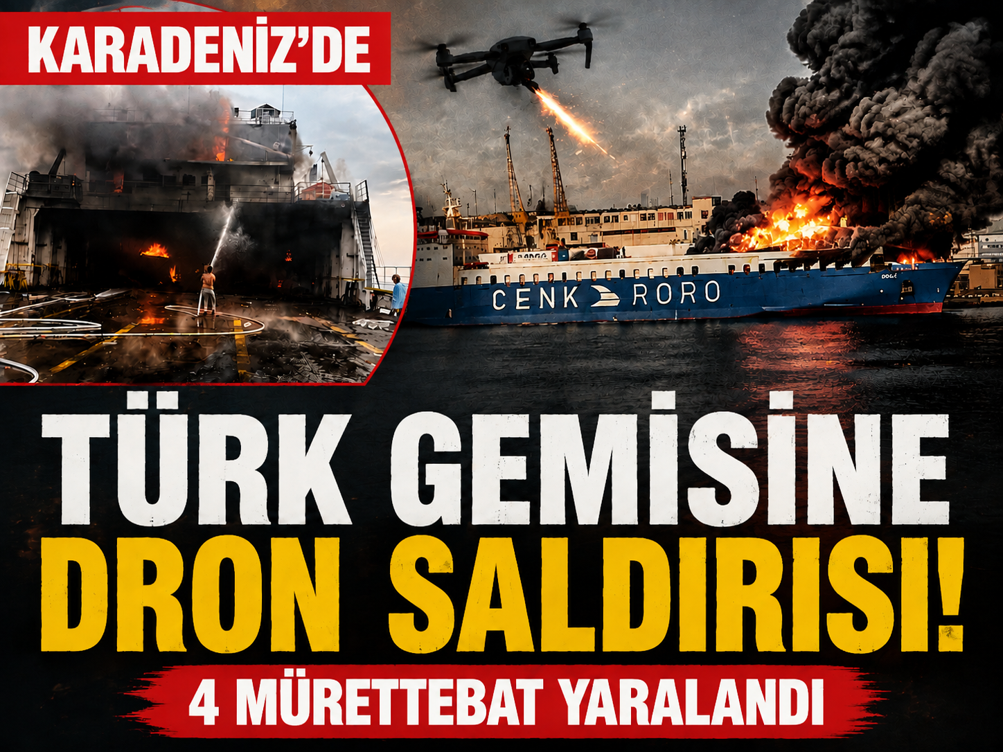 Karadeniz’de Türk gemisine dron saldırısı: 4 mürettebat yaralandı