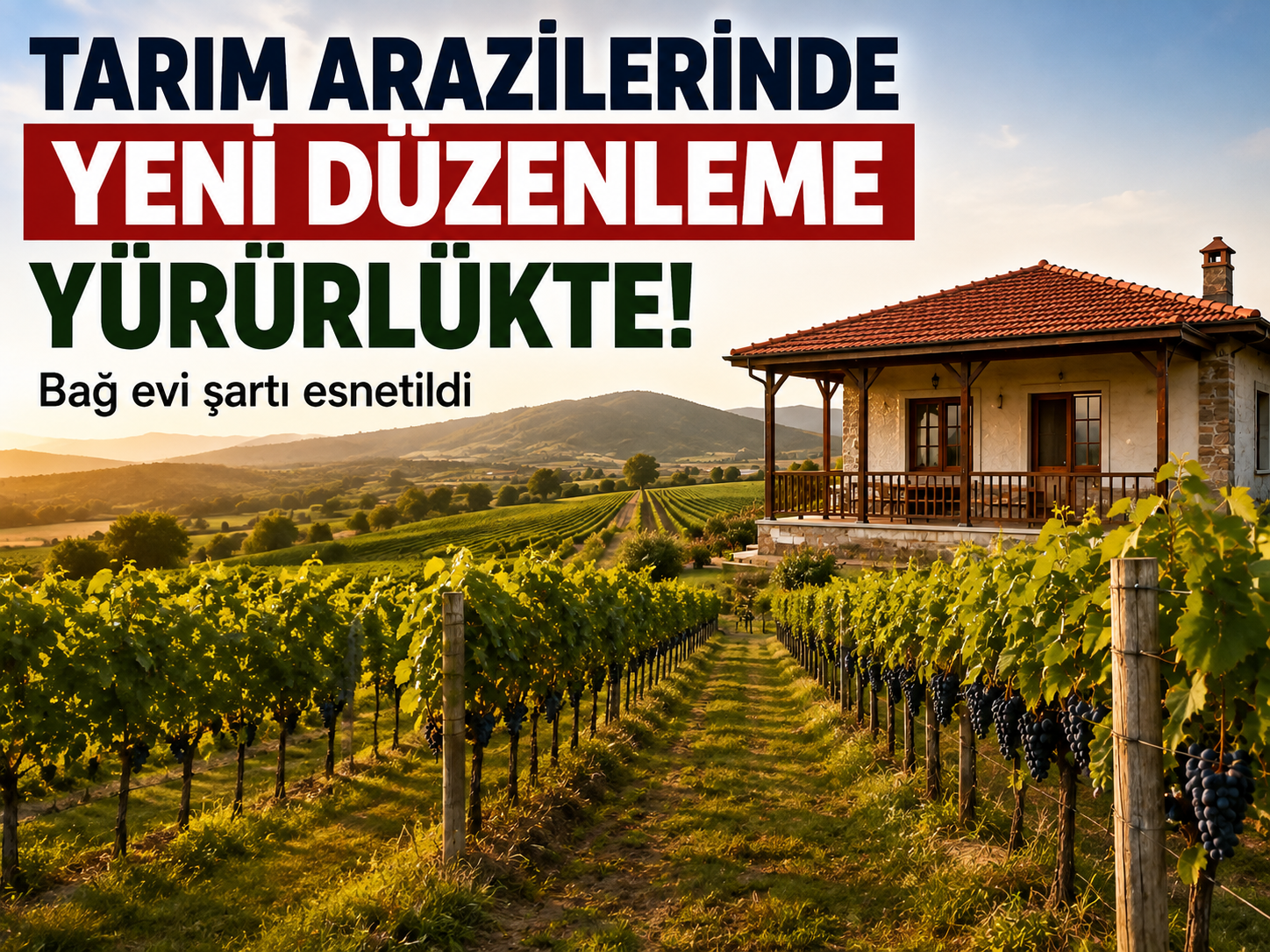 Tarım arazileri yönetmeliği değişti! Bağ evi için arazi şartı 2 hektara indirildi