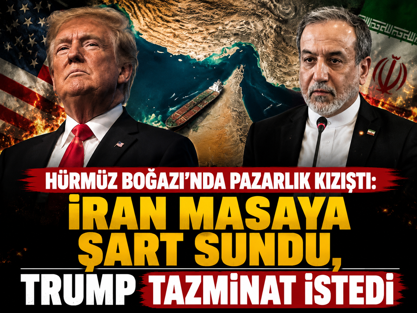 Hürmüz Boğazı’nda pazarlık kızıştı: İran masaya şart sundu, Trump tazminat istedi