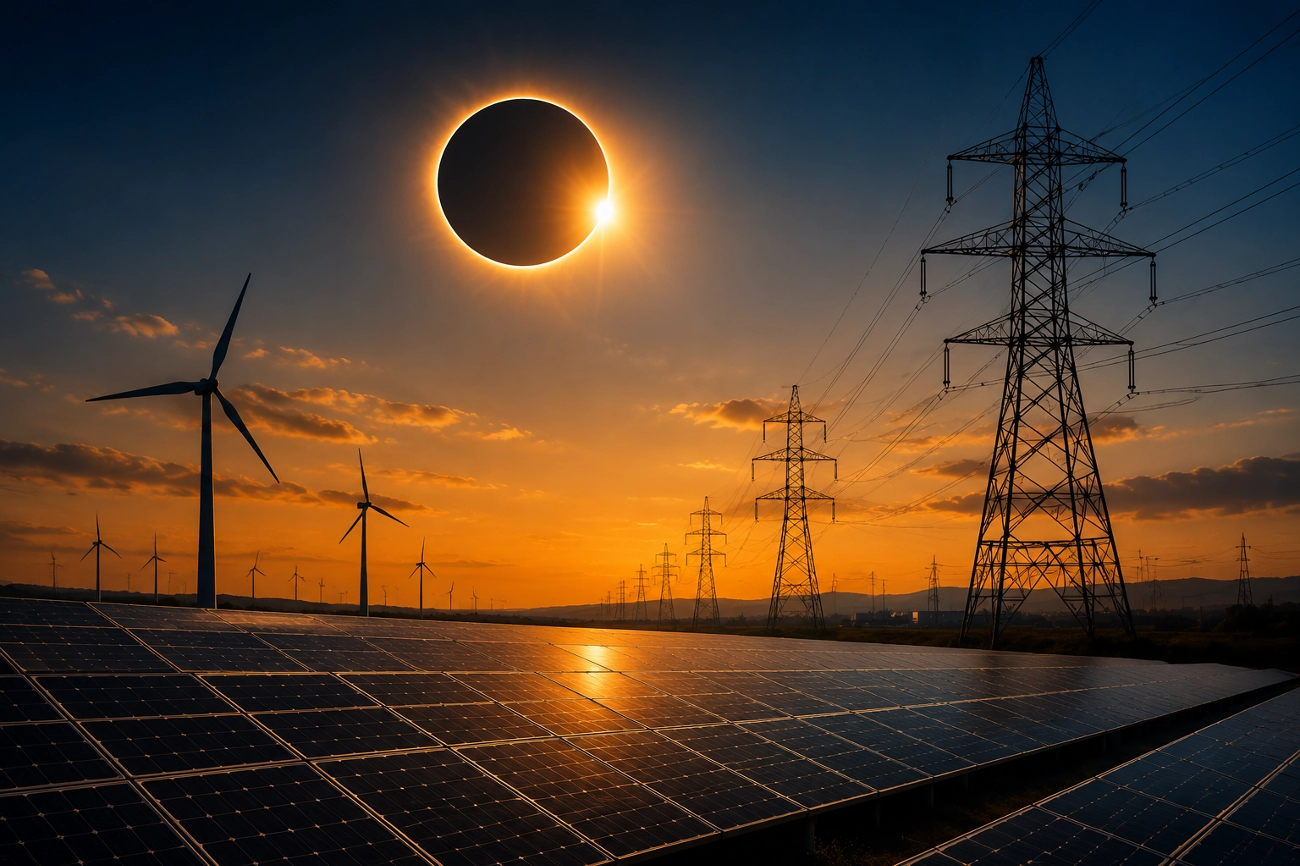 Güneş tutulması Avrupa’nın elektrik şebekesini etkileyecek