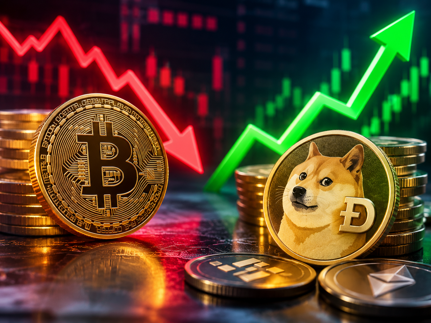 Kripto paralarda yön ayrıştı: Bitcoin düşerken Dogecoin kazandırdı