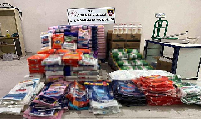 Başkentte 37 ton sahte deterjan ve kozmetik ürünü ele geçirildi
