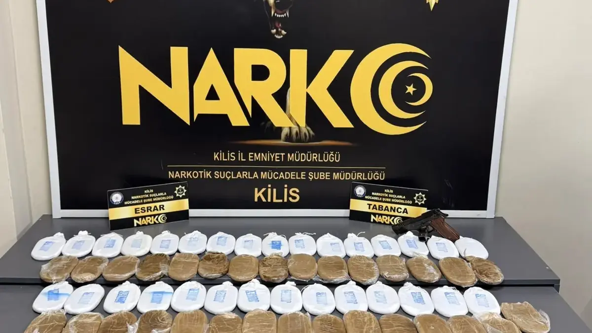 Kilis'te 90 kilo uyuşturucu ele geçirildi: Bir gözaltı