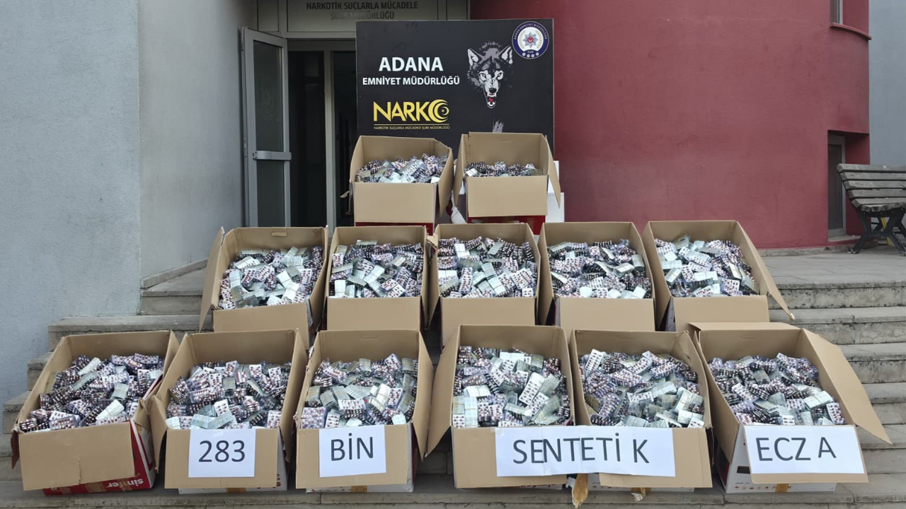 Adana'da 283 bin hapla yakalanan şüpheli tutuklandı