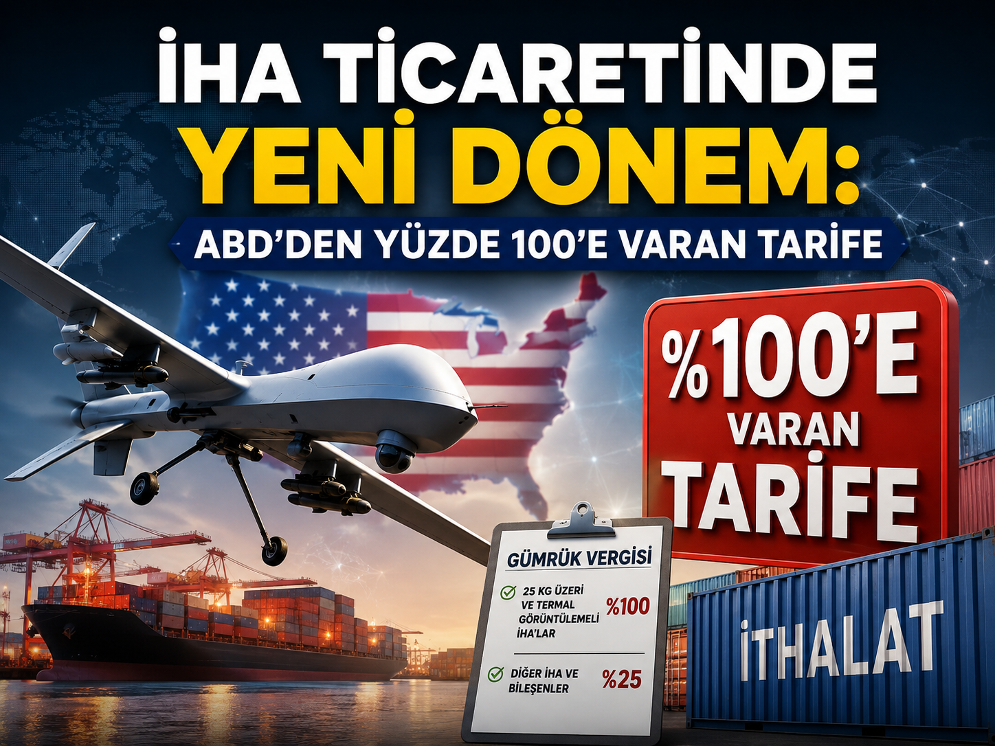 İHA ticaretinde yeni dönem: ABD’den yüzde 100’e varan tarife