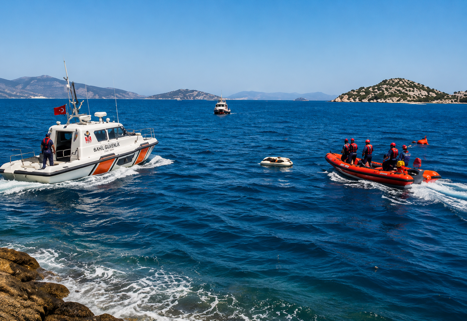 3 kişi jet ski ile yurt dışına çıkmaya çalışırken yakalandı