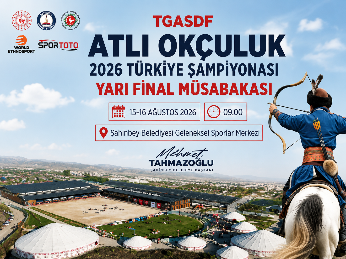Gaziantep'te atlı okçuluk heyecanı: Yarı finaller başladı