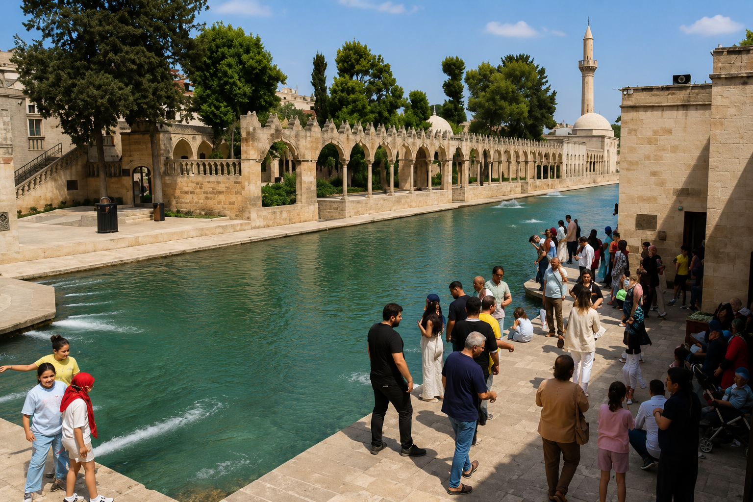 Balıklıgöl'de ziyaretçi akını: Yüzlerce turist akın etti