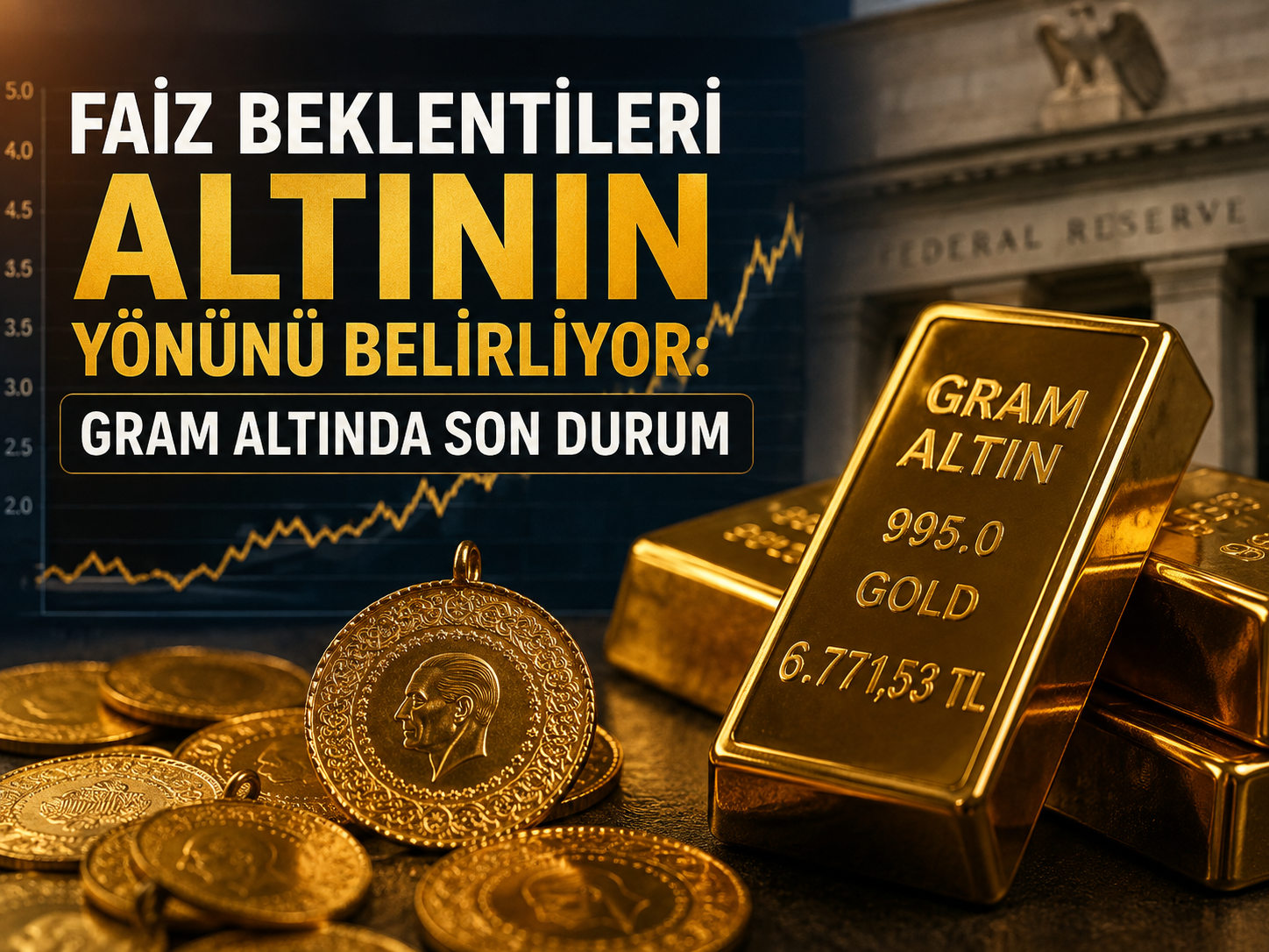 Faiz beklentileri altının yönünü belirliyor: Gram altında son durum