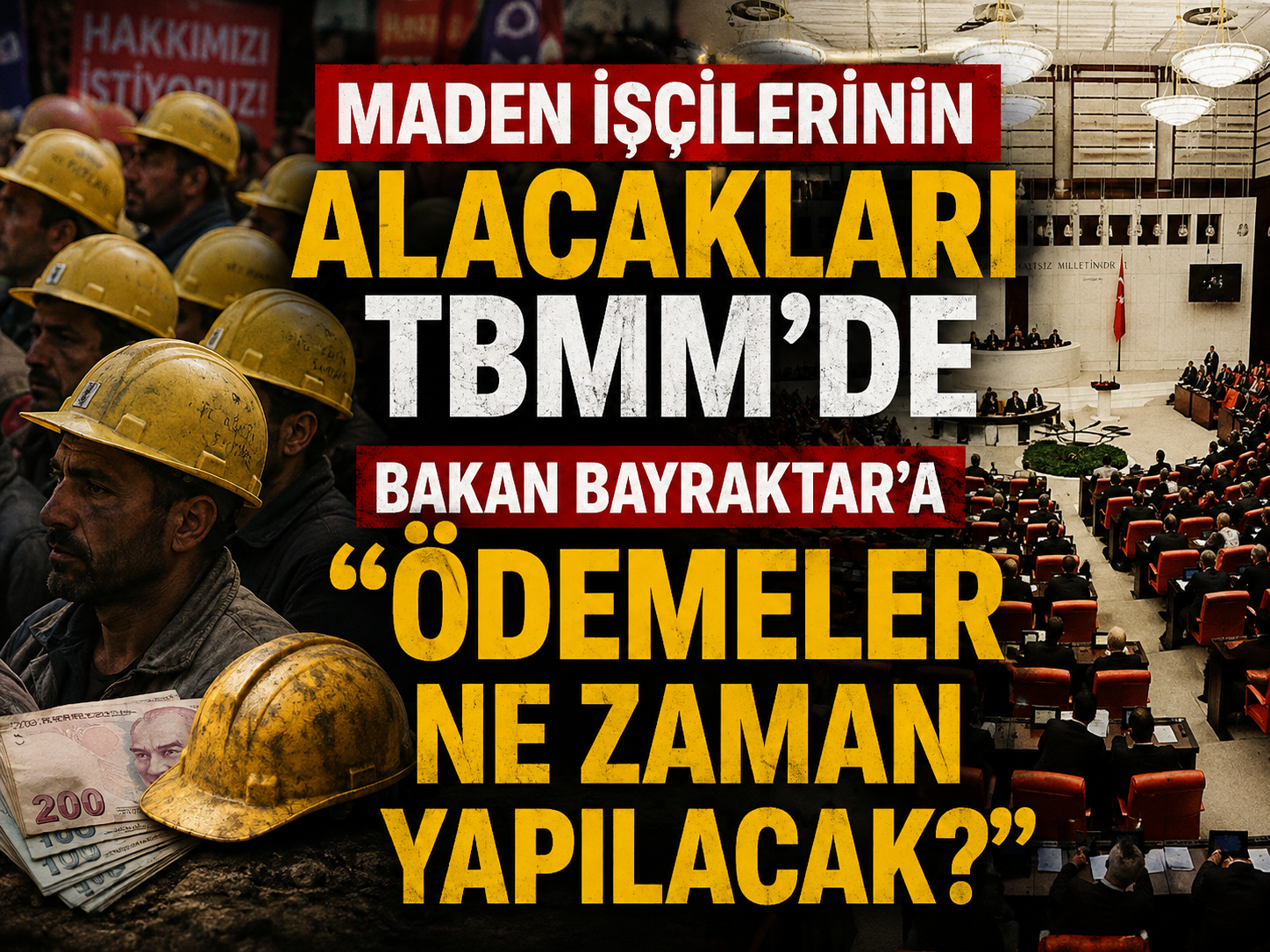 Maden işçilerinin alacakları TBMM’de: Bakan Bayraktar’a “Ödemeler ne zaman yapılacak?” sorusu