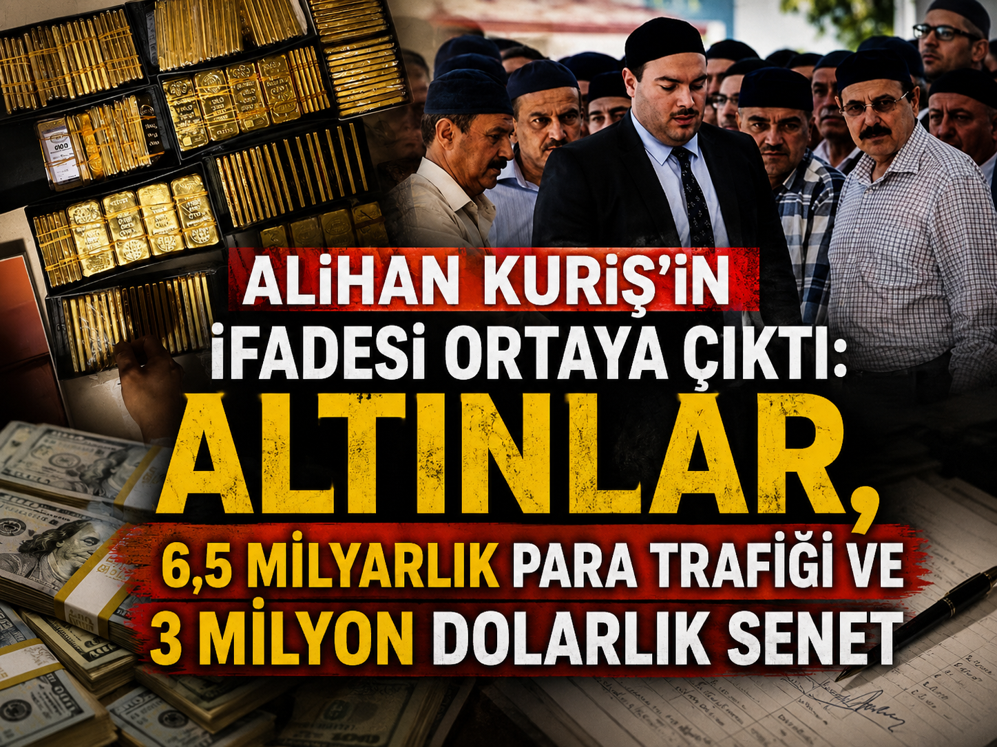 Alihan Kuriş'in ifadesi ortaya çıktı: Altınlar, 6,5 milyarlık para trafiği ve 3 milyon dolarlık senet