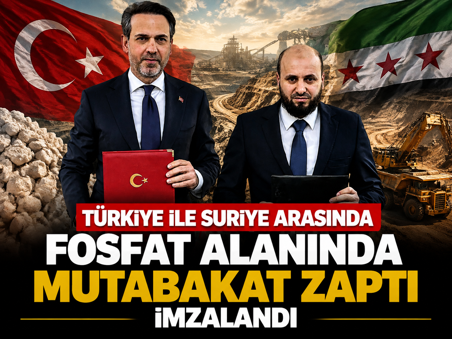 Türkiye ile Suriye arasında “Fosfat Alanında Mutabakat Zaptı” imzalandı