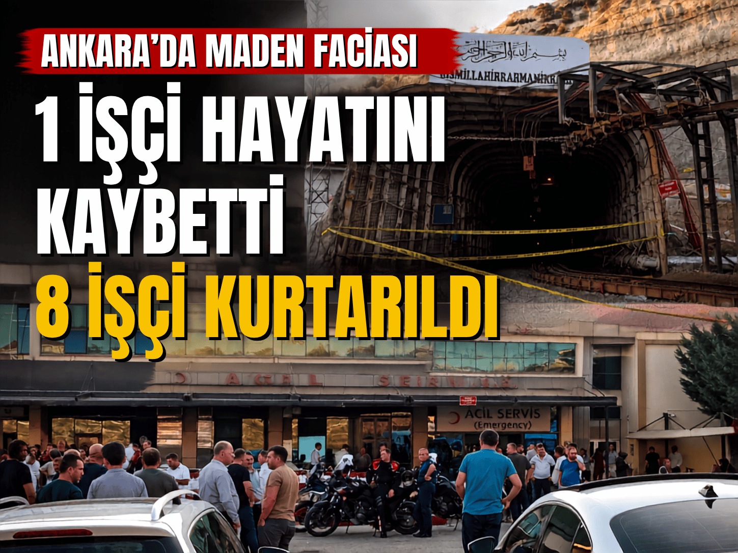 Ankara’da maden ocağında facia! 1 işçi hayatını kaybetti