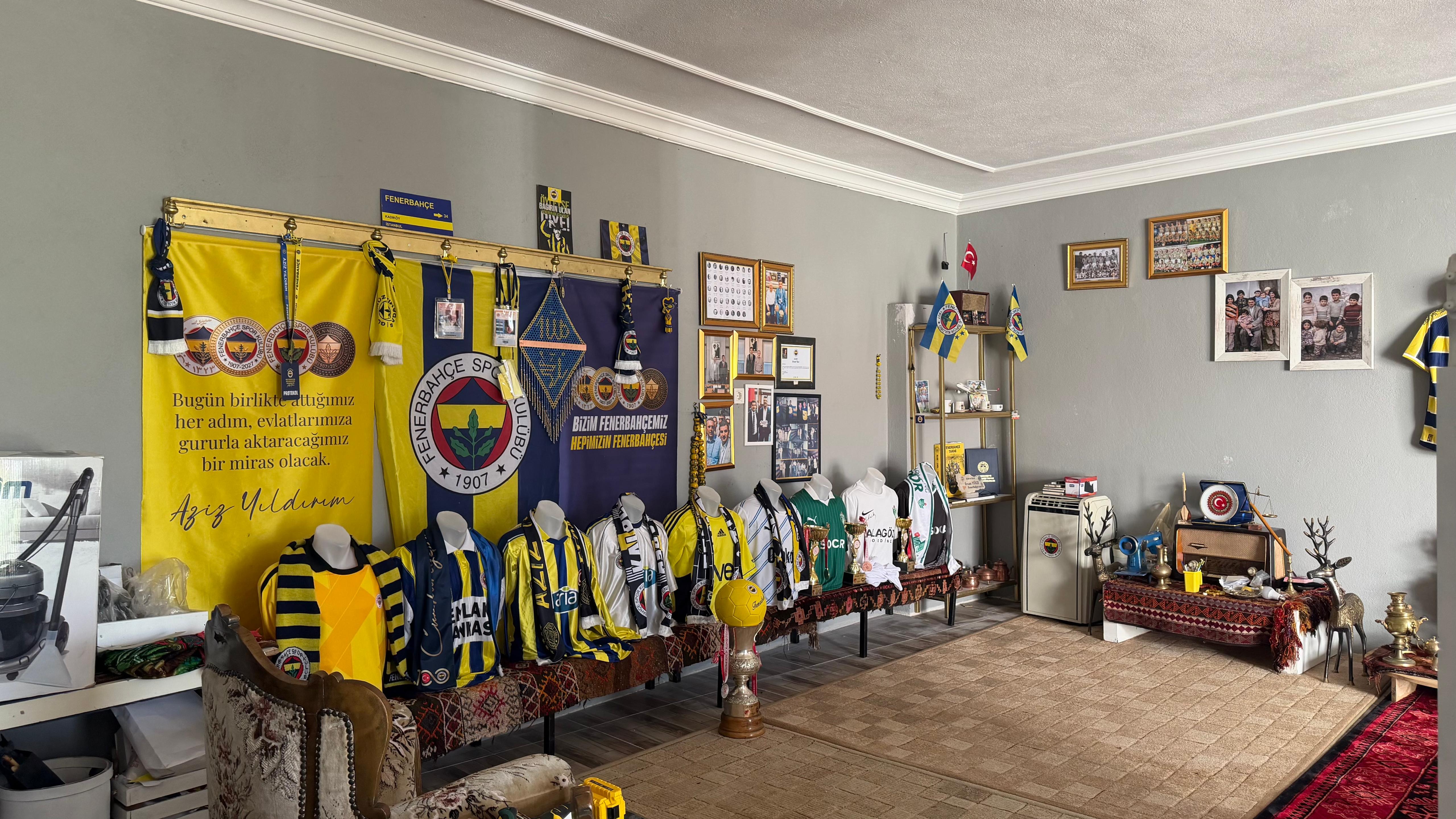 Fenerbahçe sevdası evine müze açtırdı
