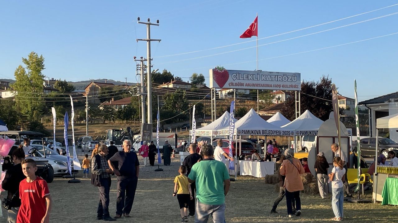 Dördüncü Çilek Festivali'nde yöresel lezzetler sergilendi