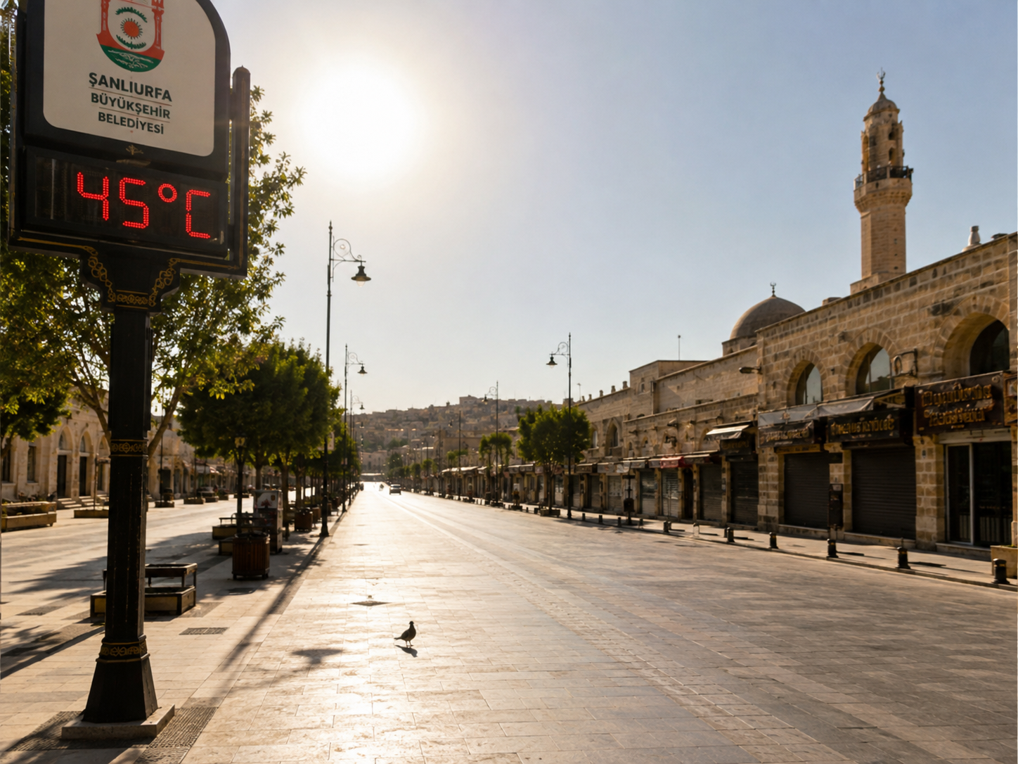 Şanlıurfa'da kavurucu sıcaklar sokakları boşalttı