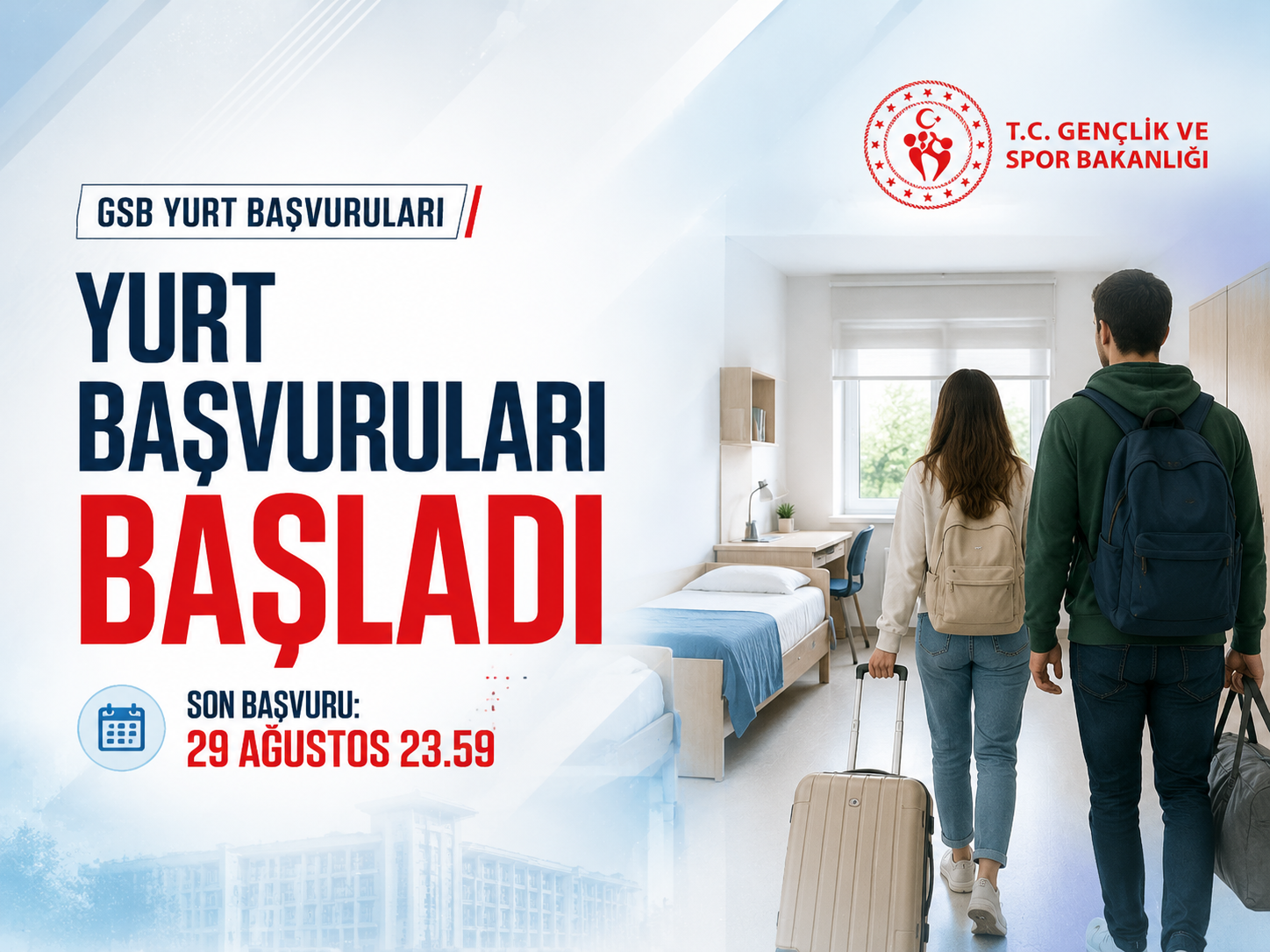 Bakan Bak müjdeyi verdi: Yurt başvuruları başladı