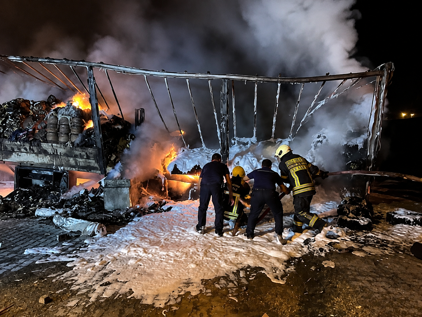 Kayseri’de cips yüklü tır alevlere teslim oldu