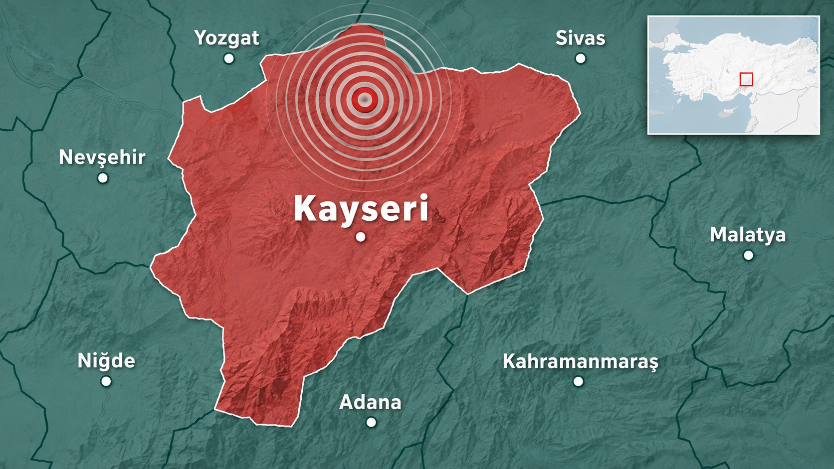 Kayseri’de sabah saatlerinde 4,1 büyüklüğünde deprem