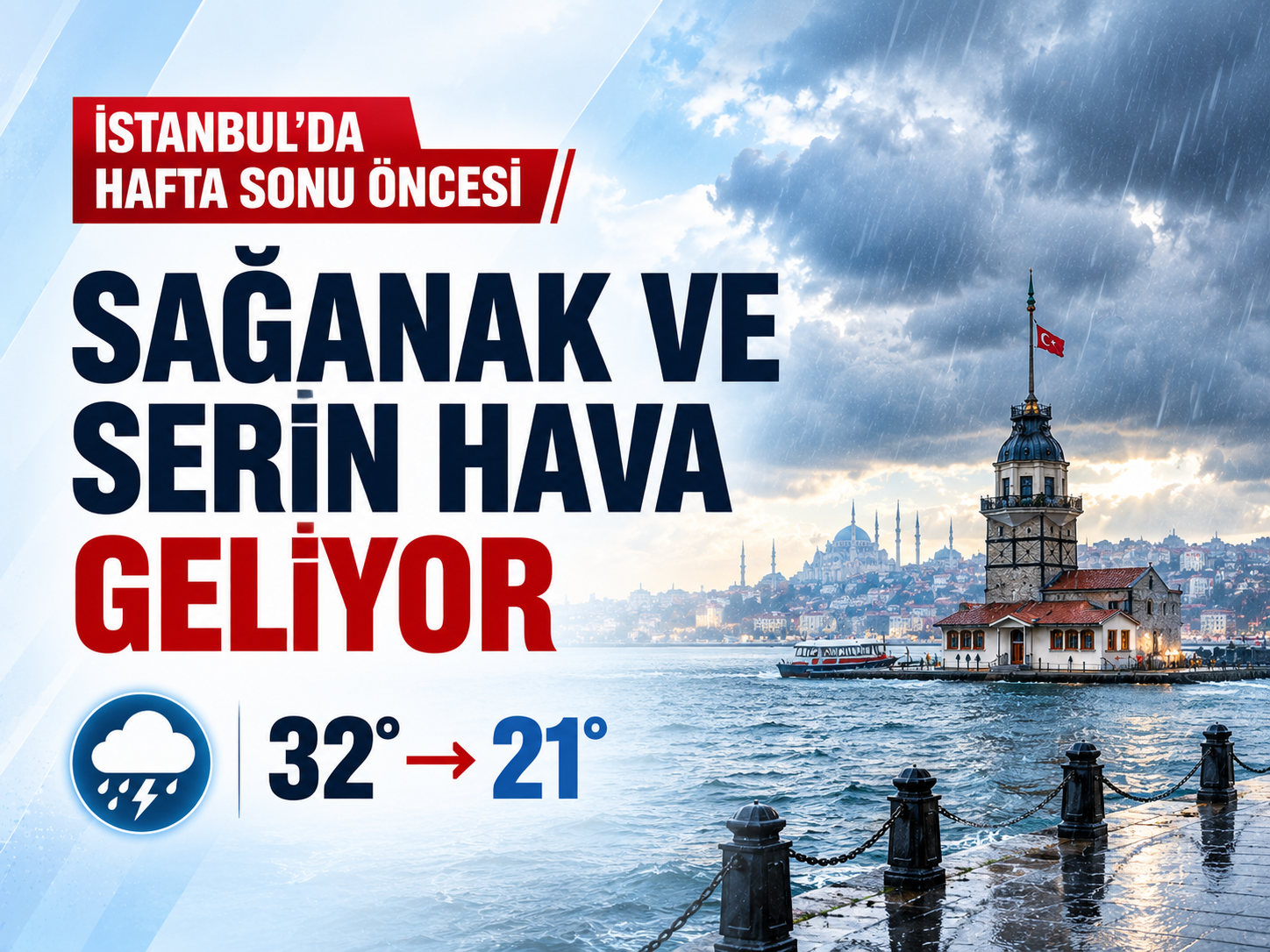 Serin hava dalgası İstanbul'u etkisi altına alıyor