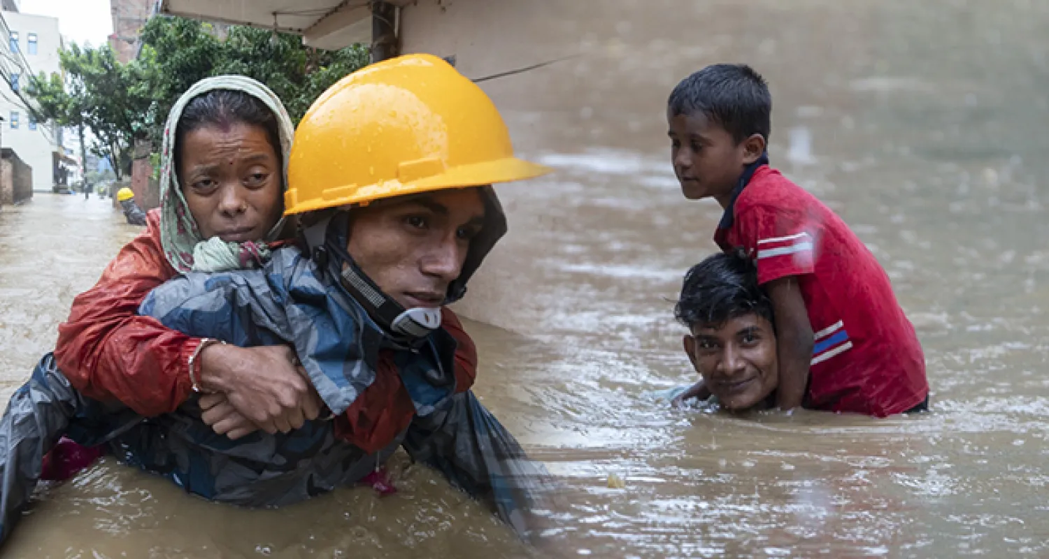 Nepal’deki büyük sele Kızılhaç’tan 1 milyon franklık acil destek