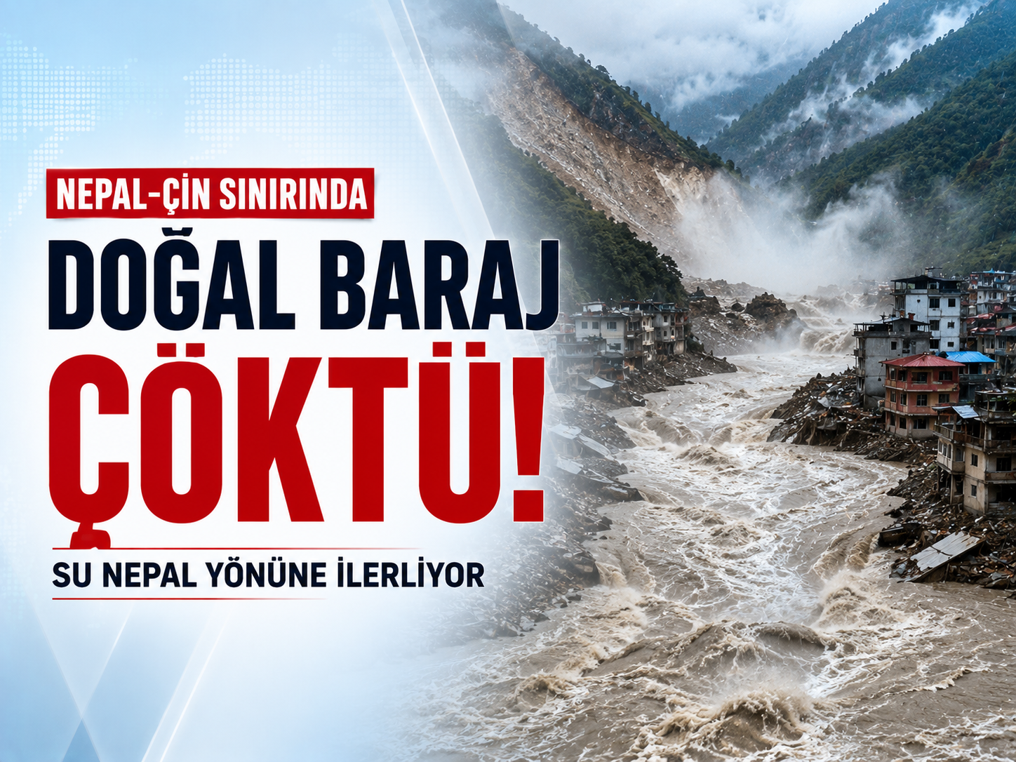 Nepal’de felaketler peş peşe! Selin ardından baraj çöktü