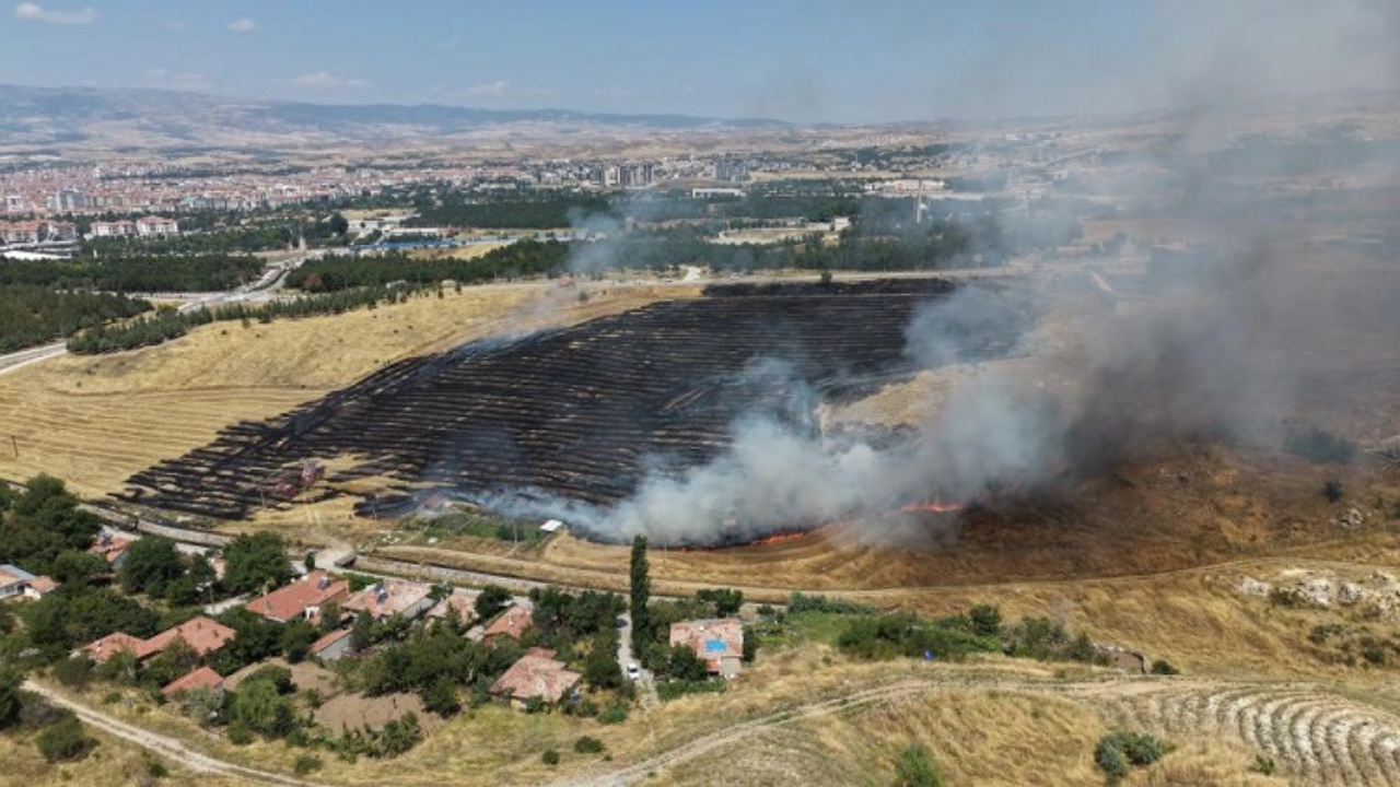 Çorlu'da anız yangını: 250 dekar tarım arazisi zarar gördü