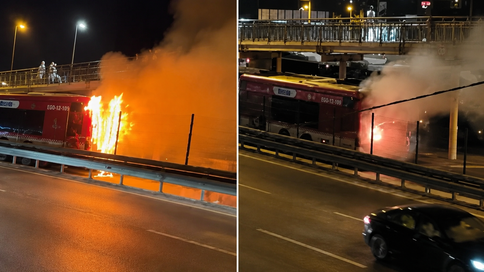 Kağıthane’de Darülaceze-Perpa durağında metrobüs alev aldı! Yolcular tahliye edildi