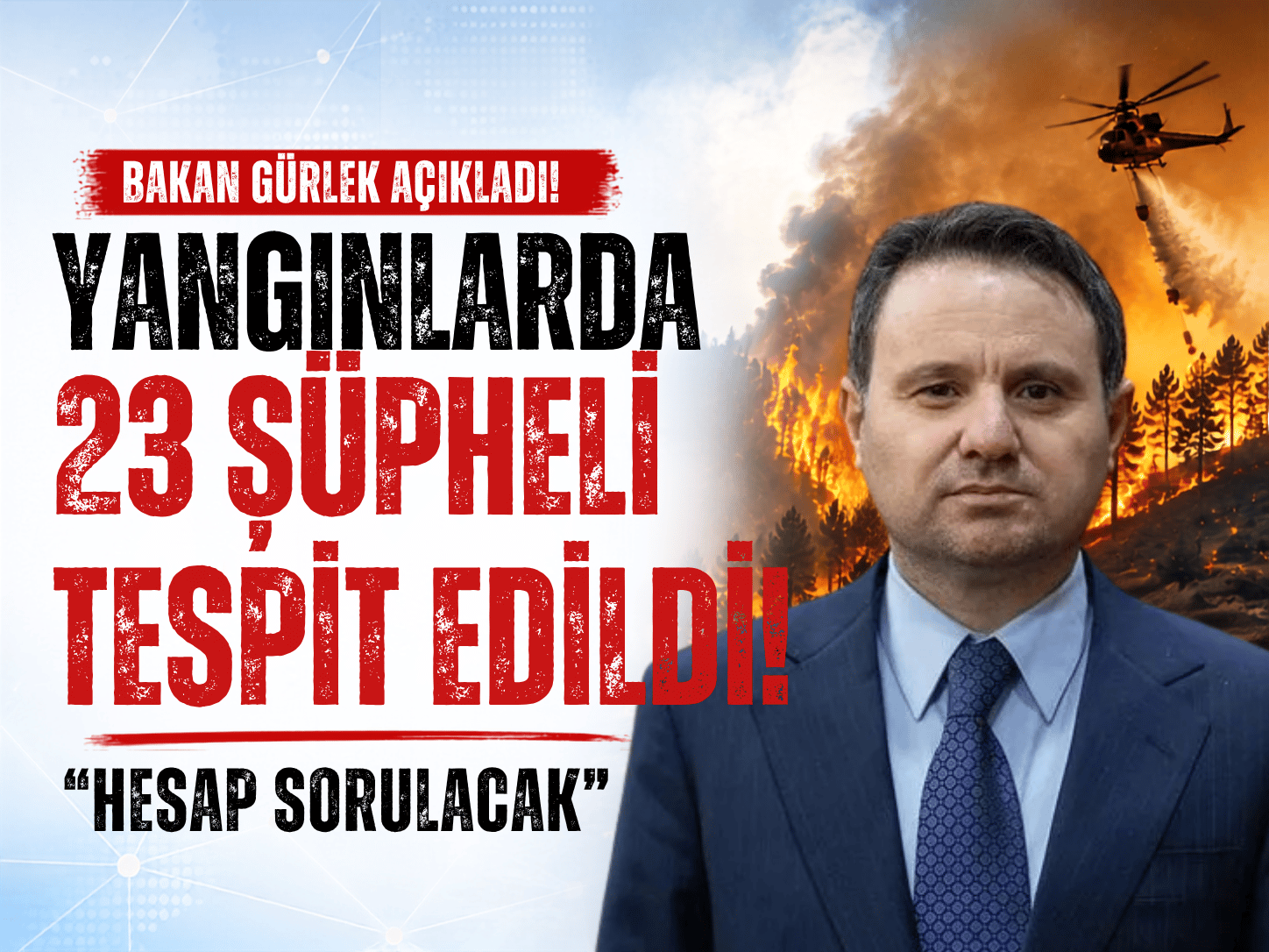 Gürlek’ten yangın faillerine gözdağı: Karşılıksız kalmaz