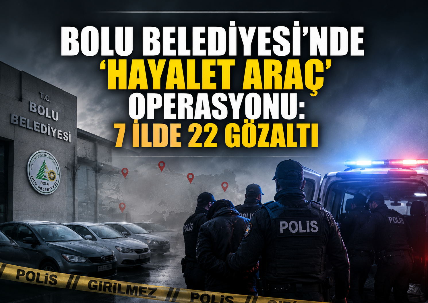 Bolu Belediyesi'nde 'hayalet araç' operasyonu: 7 ilde 22 gözaltı