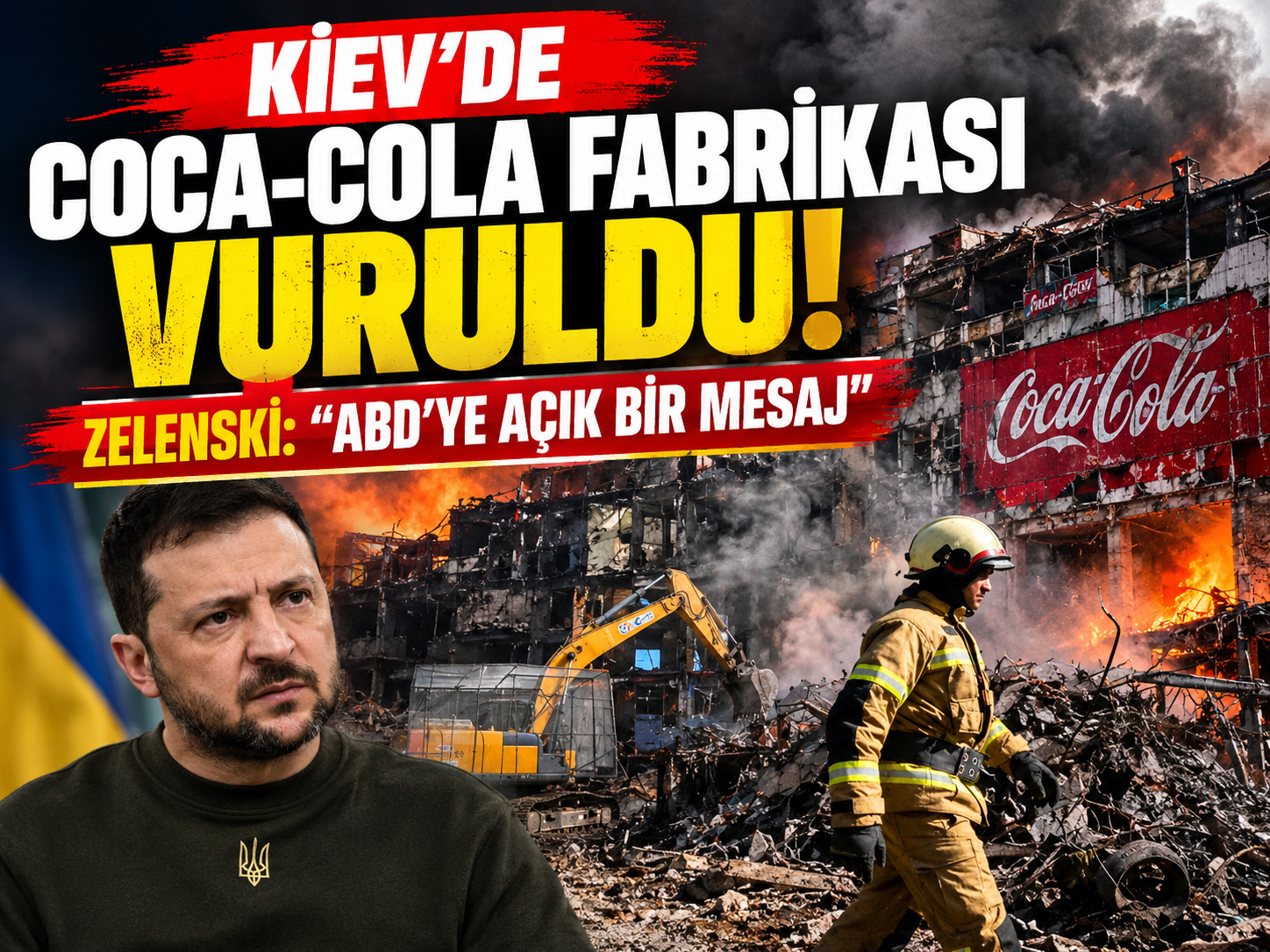 Kiev’de Coca-Cola fabrikası vuruldu! Zelenski: "ABD’ye açık bir mesaj"