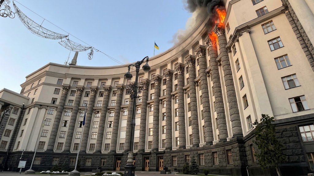 Rusya, Kiev'deki Ukrayna Güvenlik Servisi merkezini vurdu!