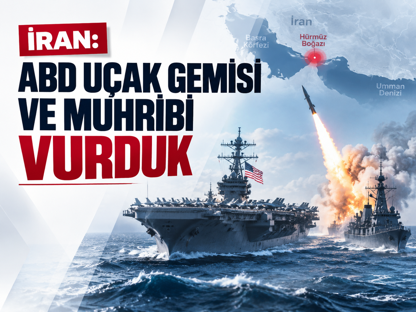 İran: ABD uçak gemisi ve muhribi vurduk