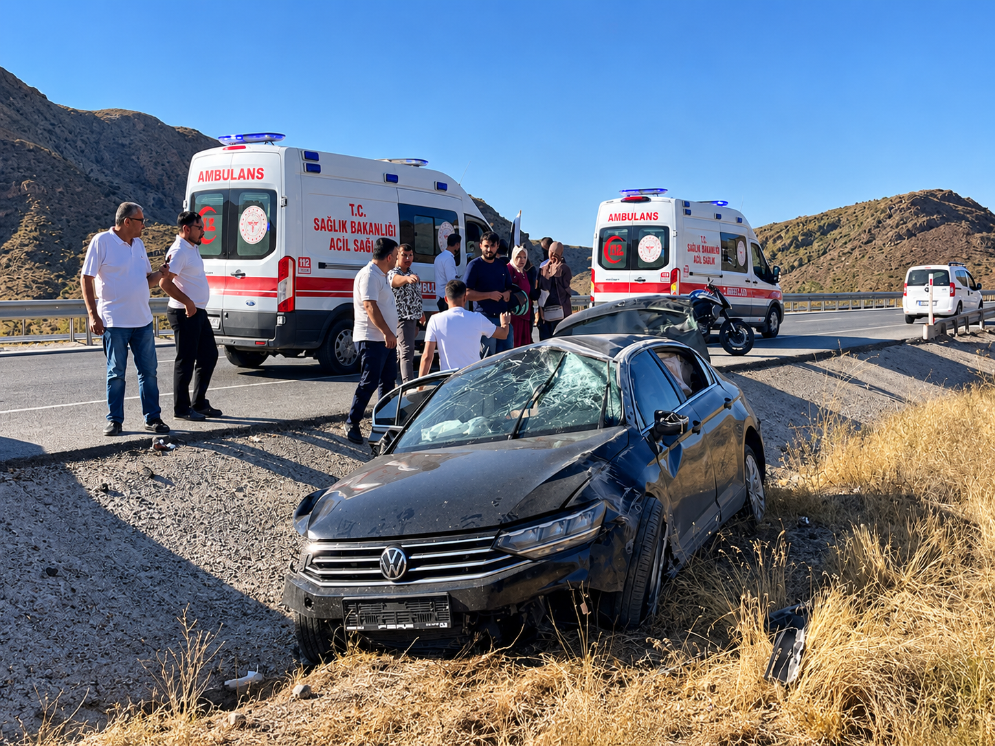 Sivas-Kayseri yolunda kaza: 5 kişi yaralandı