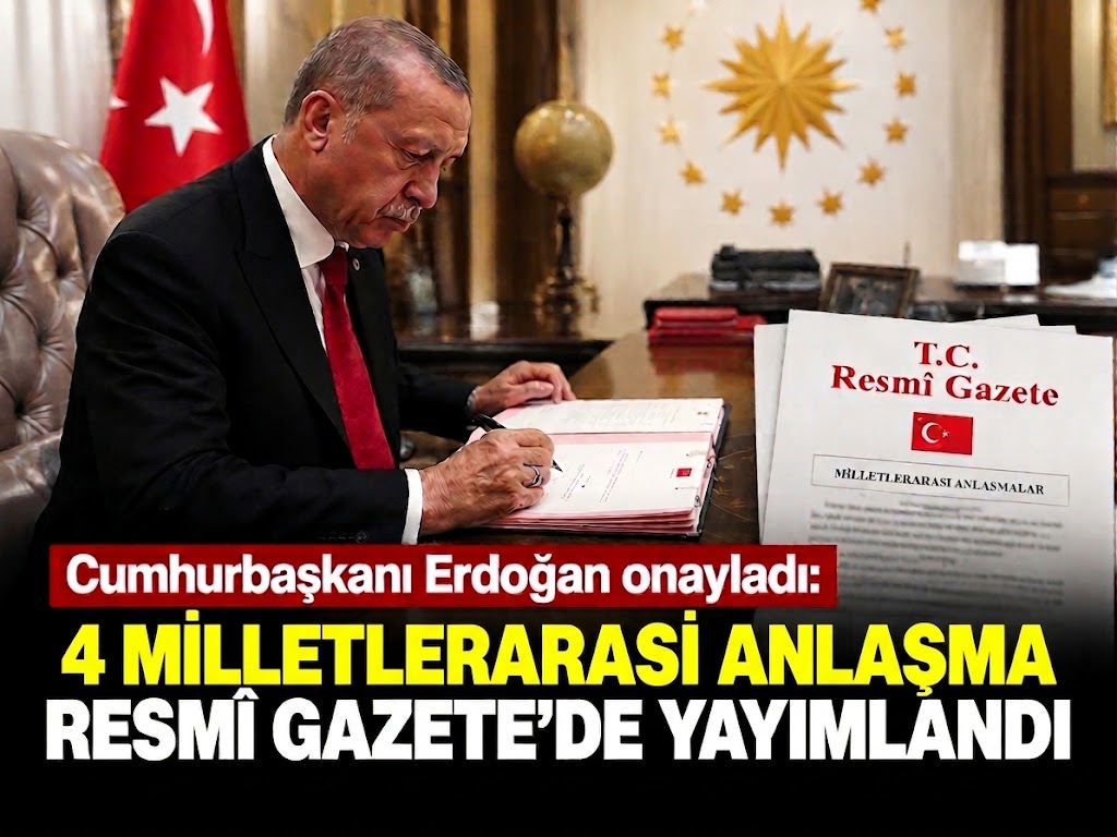 Cumhurbaşkanı Erdoğan onayladı: 4 milletlerarası anlaşma Resmî Gazete’de yayımlandı