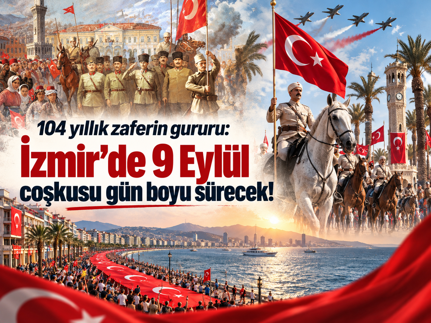 104 yıllık zaferin gururu: İzmir’de 9 Eylül coşkusu gün boyu sürecek!
