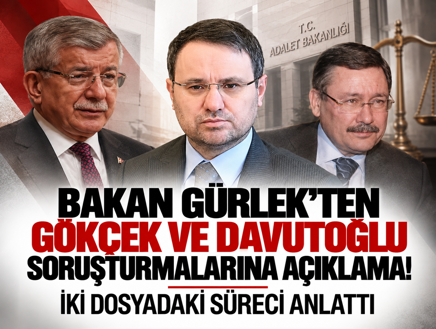 Bakan Gürlek'ten Gökçek ve Davutoğlu soruşturmalarına açıklama! İki dosyadaki süreci anlattı